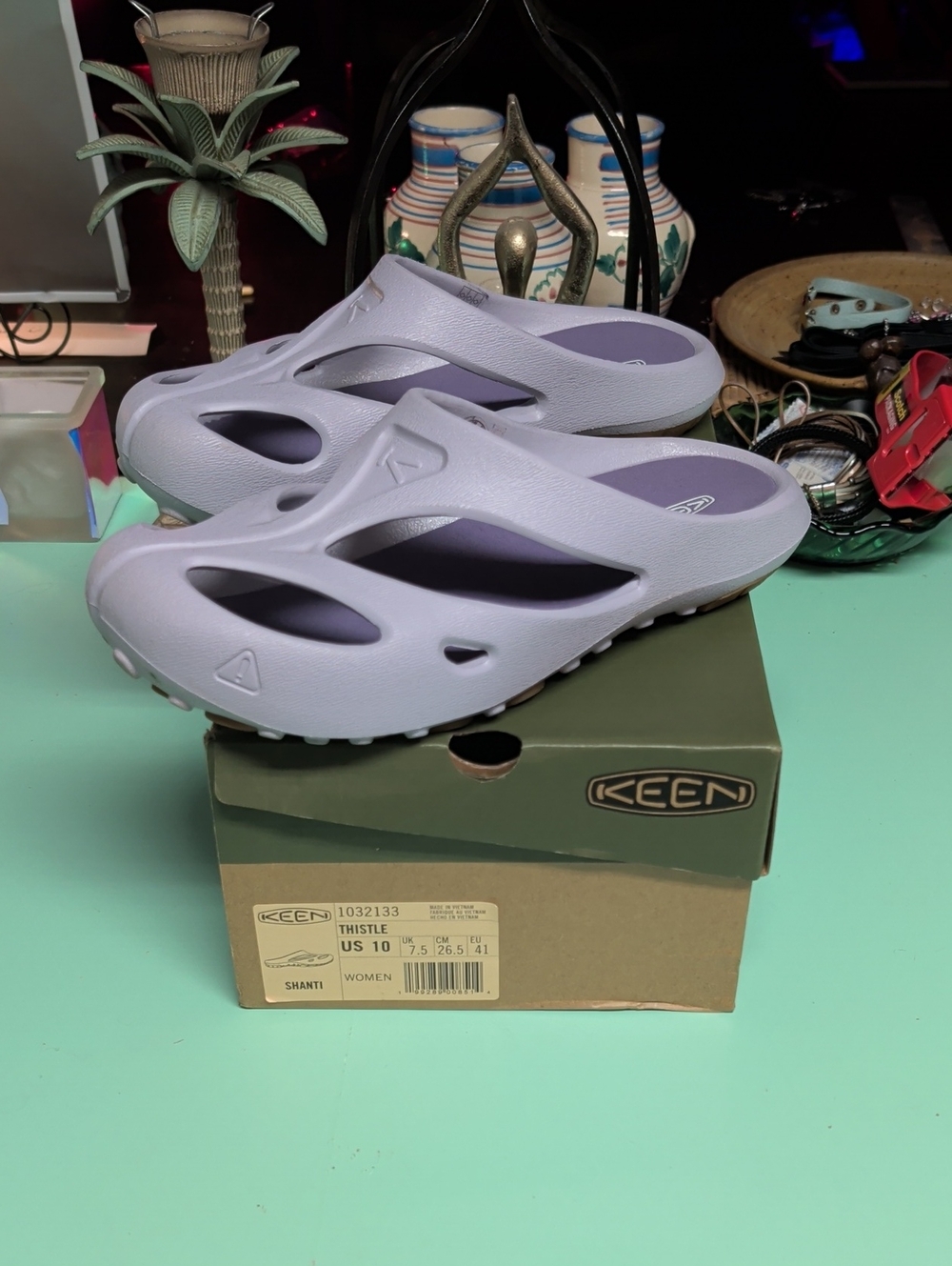 Keen Thistle Slip-On Clogs in Light Lavender